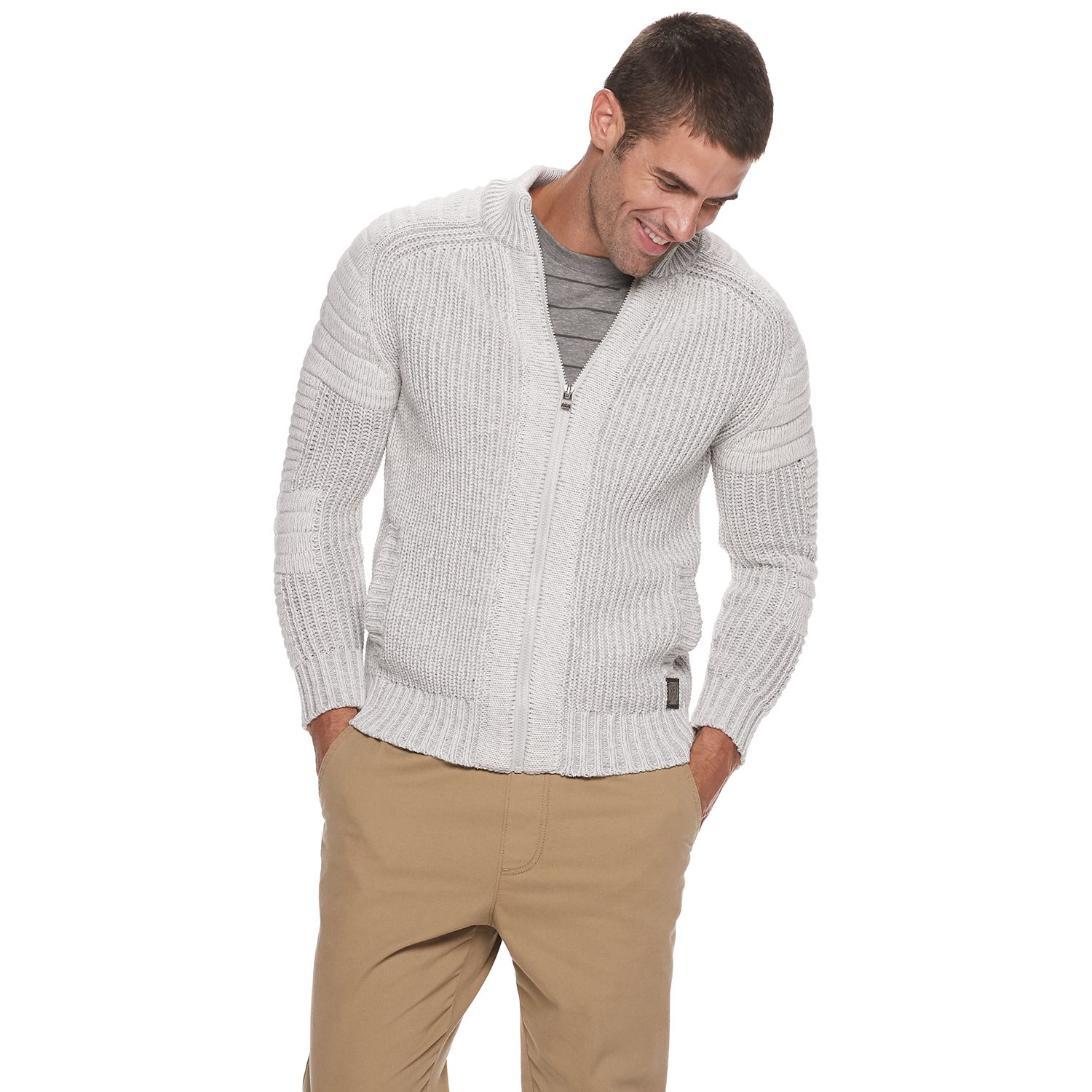 kohls mens zip up sweaters