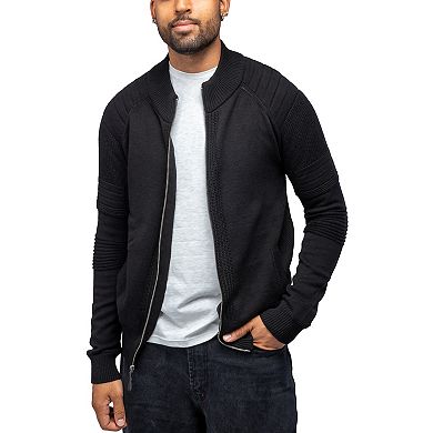 Men's Xray Zip-Up Sweater With Stand-Up Collar
