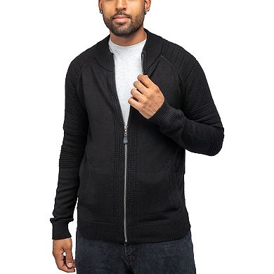 Men's Xray Zip-Up Sweater With Stand-Up Collar