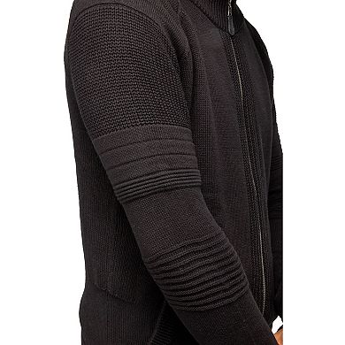 Men's Xray Zip-Up Sweater With Stand-Up Collar