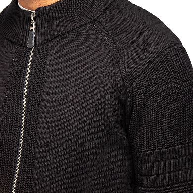 Men's Xray Zip-Up Sweater With Stand-Up Collar