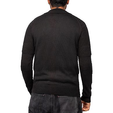 Men's Xray Zip-Up Sweater With Stand-Up Collar
