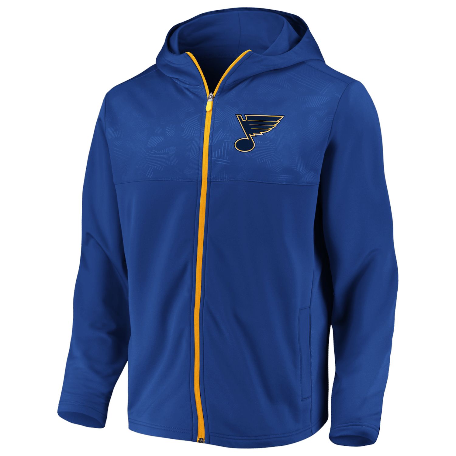 blues zip up hoodie