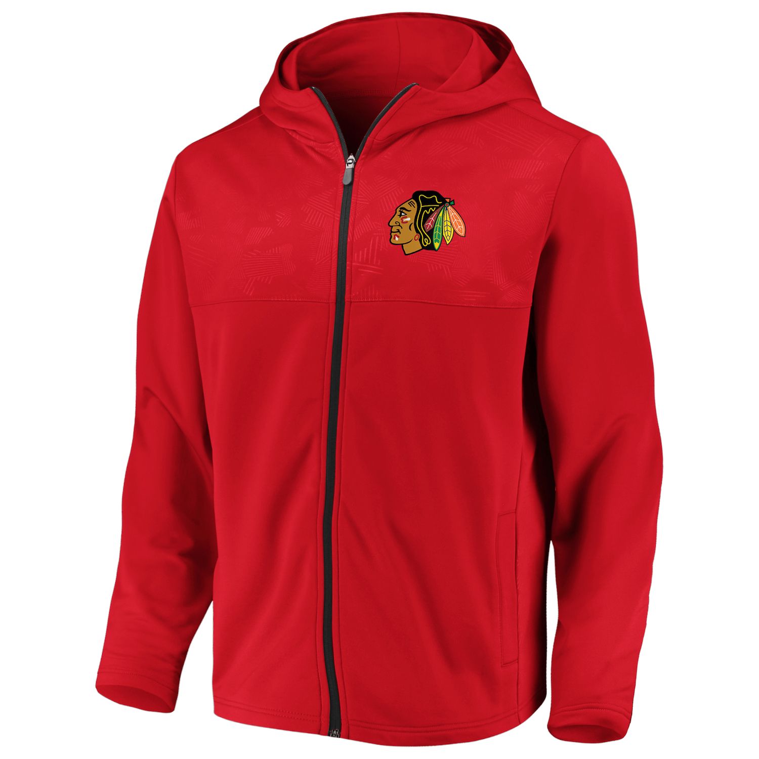 mens blackhawks zip up hoodie