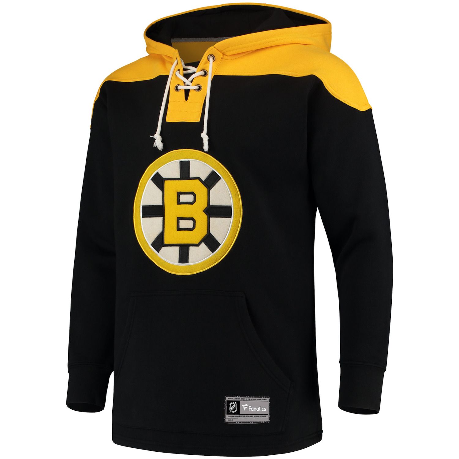 boston bruins lace up hoodie