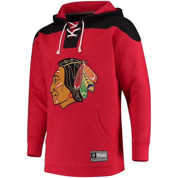 Men's Chicago Blackhawks Lace-Up Hoodie