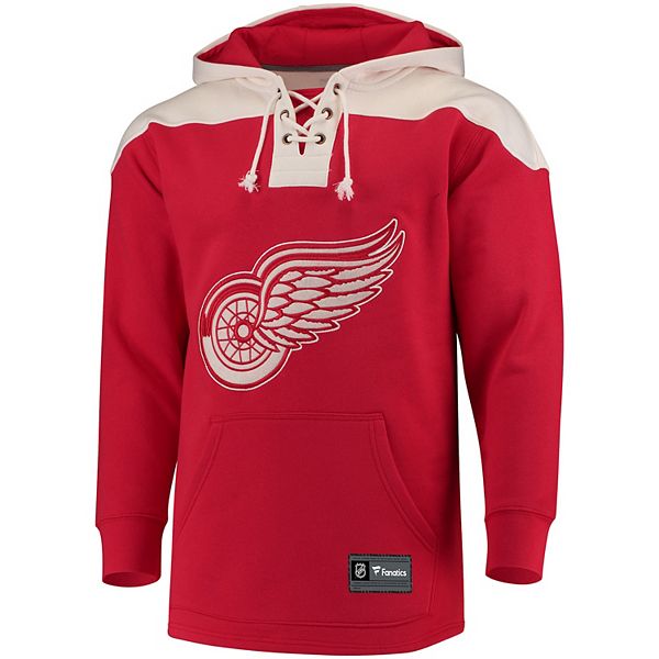 Detroit Red Wings Fanatics Branded Core Smoke Pullover Hoodie - Black