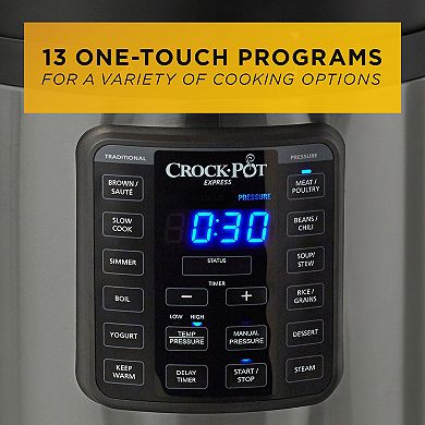 Crock-Pot Express 6-qt. Black Stainless Pressure Cooker