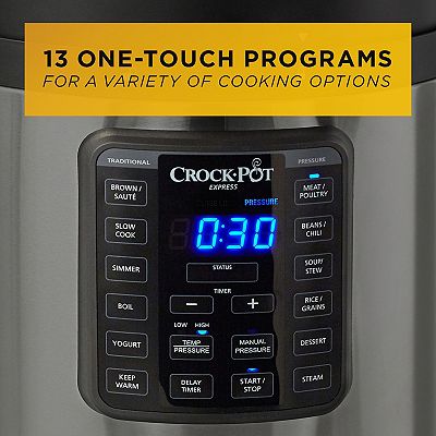 Crock Pot Express 6 qt. Black Stainless Pressure Cooker