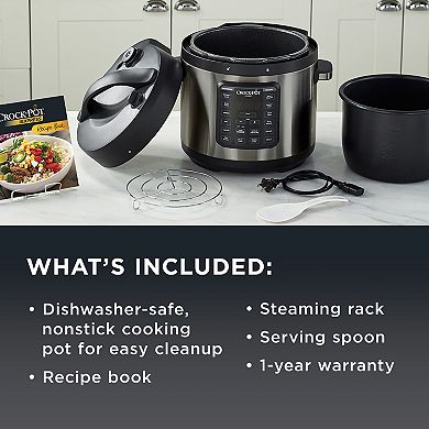 Crock-Pot Express 6-qt. Black Stainless Pressure Cooker