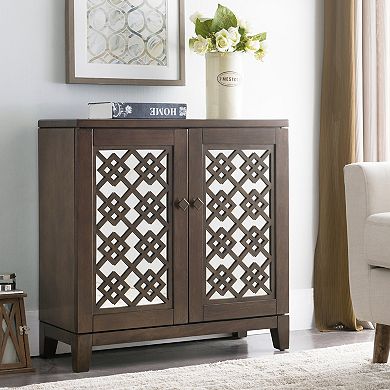 Leick Furniture Mirror Filigree Entryway Storage Cabinet