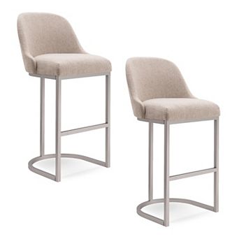 Leick Home Barrel Bar Stool 2 pc Set