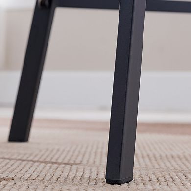Leick Furniture Matte Black & Gray Counter Stool Set