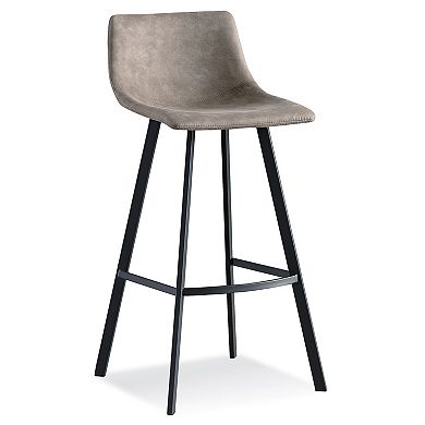 Leick Furniture Matte Black & Gray Bar Stool Set