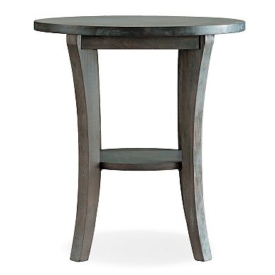 Leick Furniture Rustic Wire Brushed Round Side Table
