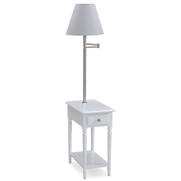 Leick Furniture Charging Station Lamp, Lamp With End Table