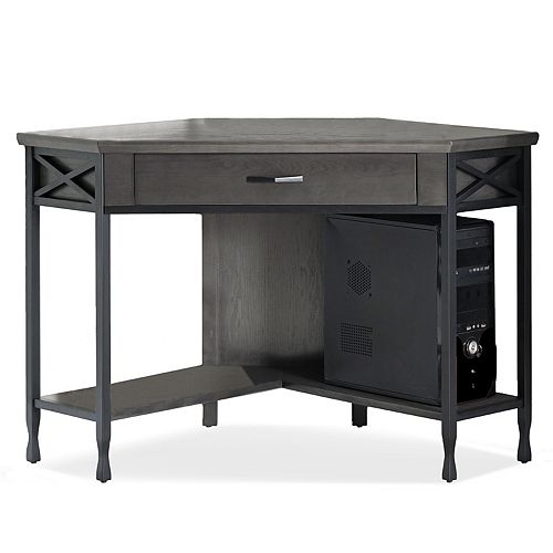 Leick Furniture Chisel Forge Corner Computer Desk
