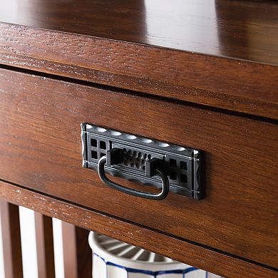Leick Furniture Mission Oak Bookcase with Drawer