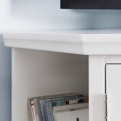 Leick Furniture Cottage White 56" Corner TV Console