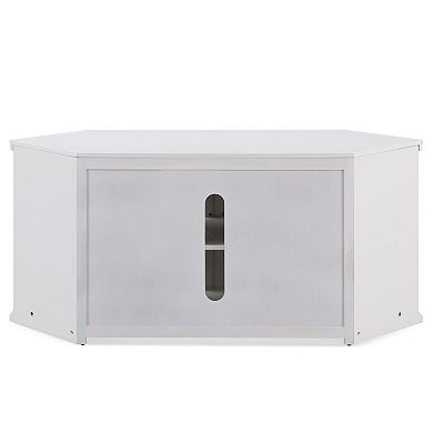 Leick Furniture Cottage White 56" Corner TV Console