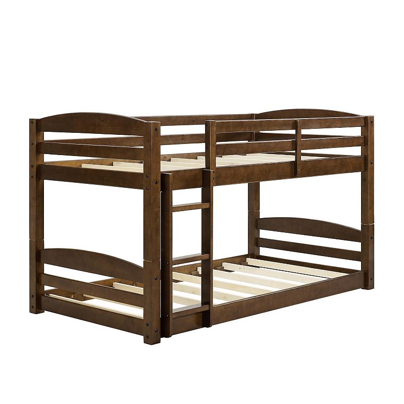 Dorel Living Sierra Twin Floor Bunk Bed, Brown