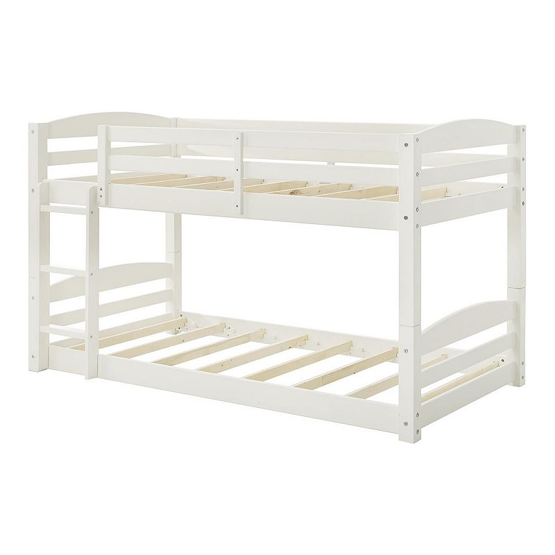 Dorel Living Sierra Twin Floor Bunk Bed, White