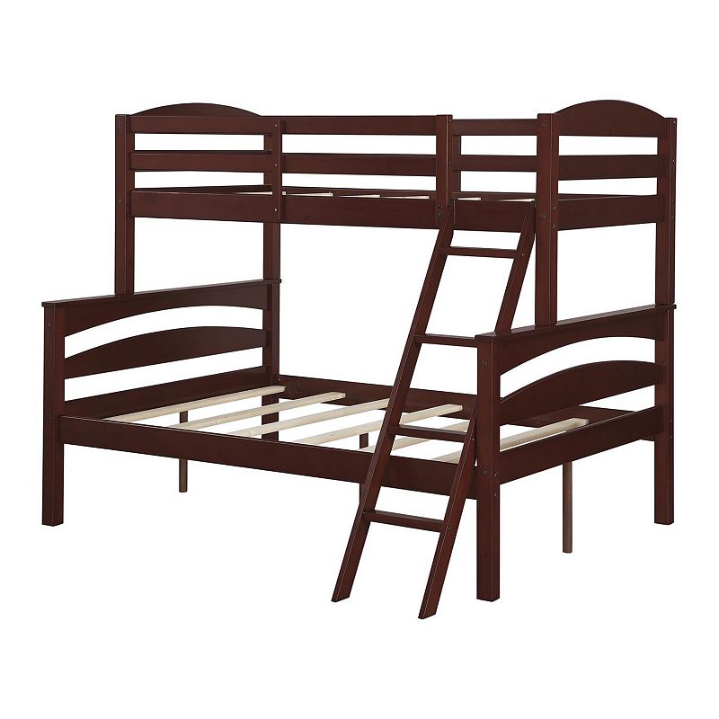 Dorel Living Brady Twin over Full Bunk Bed, Brown