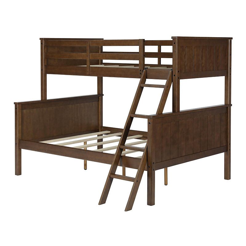 Dorel Living Maxton Twin Over Full Bunk Bed, Brown
