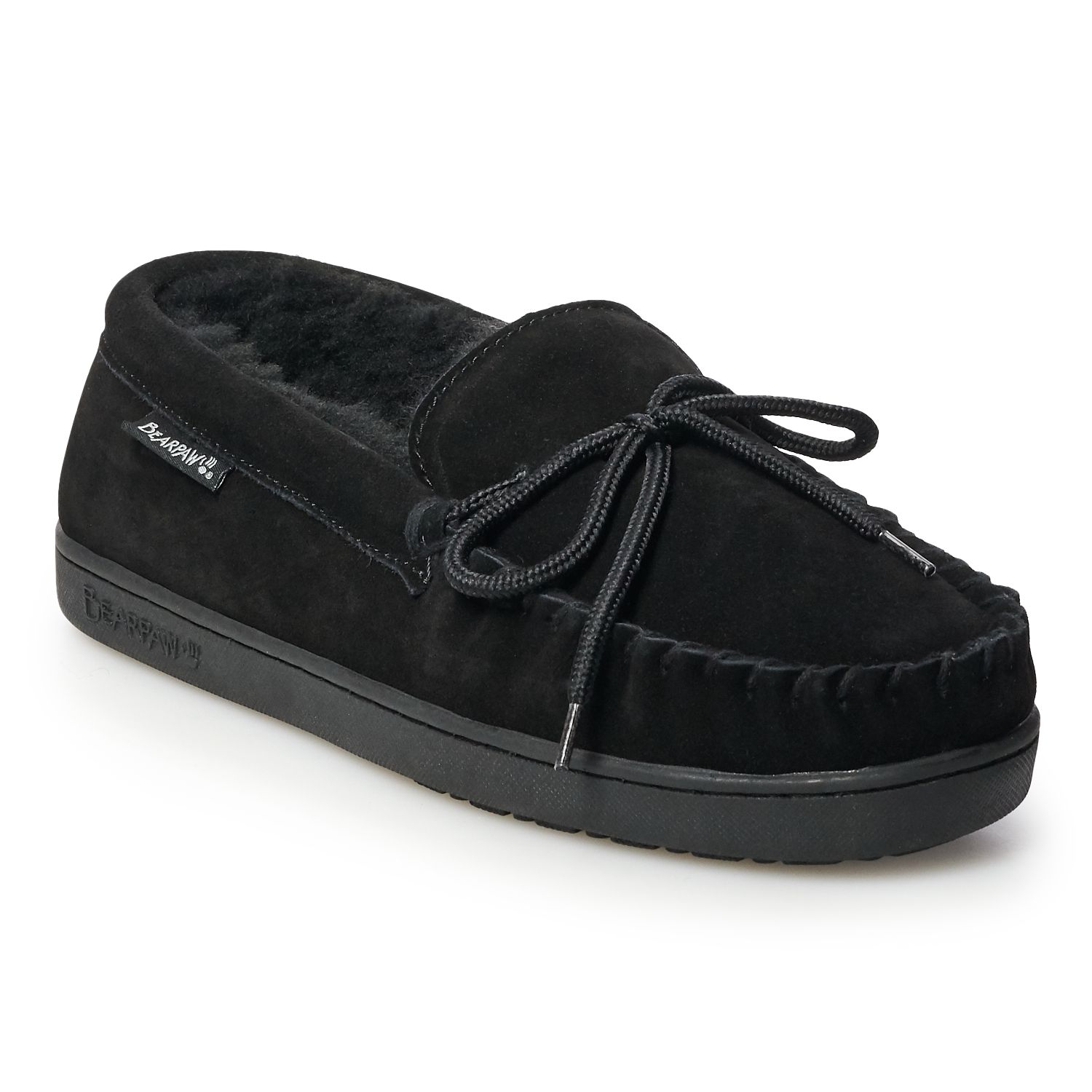 New BEARPAW Men Moc II Black Multi Red Plaid Slip On Slipper  display picture 2