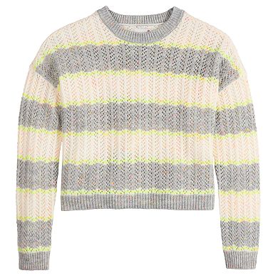 Juniors' SO Drop Shoulder Pullover Sweater