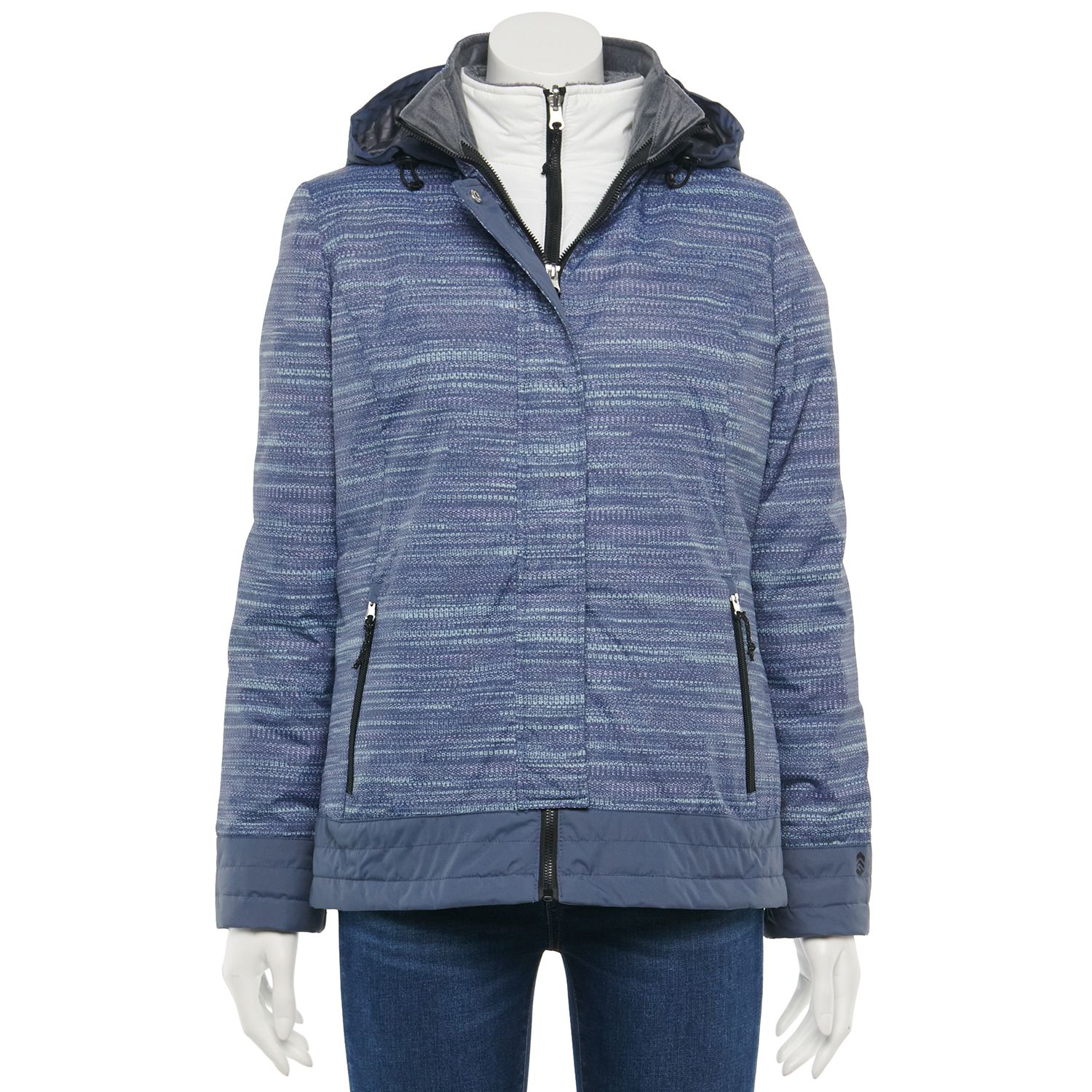 free country woven hooded water resistant lightweight softshell jacket