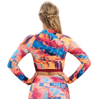 Women's Dolfin Uglies Revibe Print Crop Rash Guard