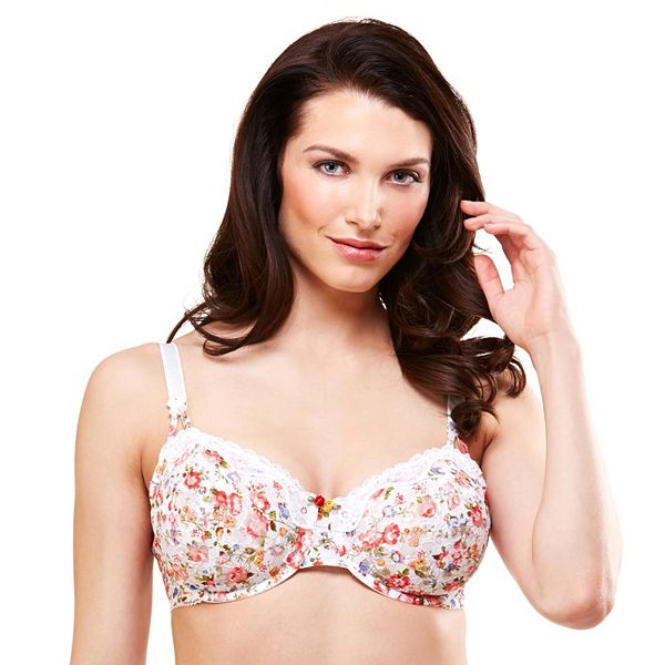 Lunaire Bra St Lucia Floral Lace Full Figure Demi Bra 15911 