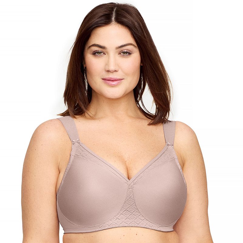 Plus Size Glamorise Full-Figure MagicLift Non-Padded Wire-Free T-Shirt Bra 1080, Women's, Size: 36 D, Brown