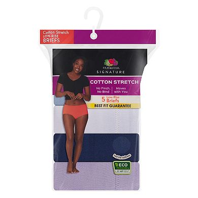 Women's Fruit of the Loom® 360 Stretch Low-Rise 5-pack Brief Panty 5DCSSLB