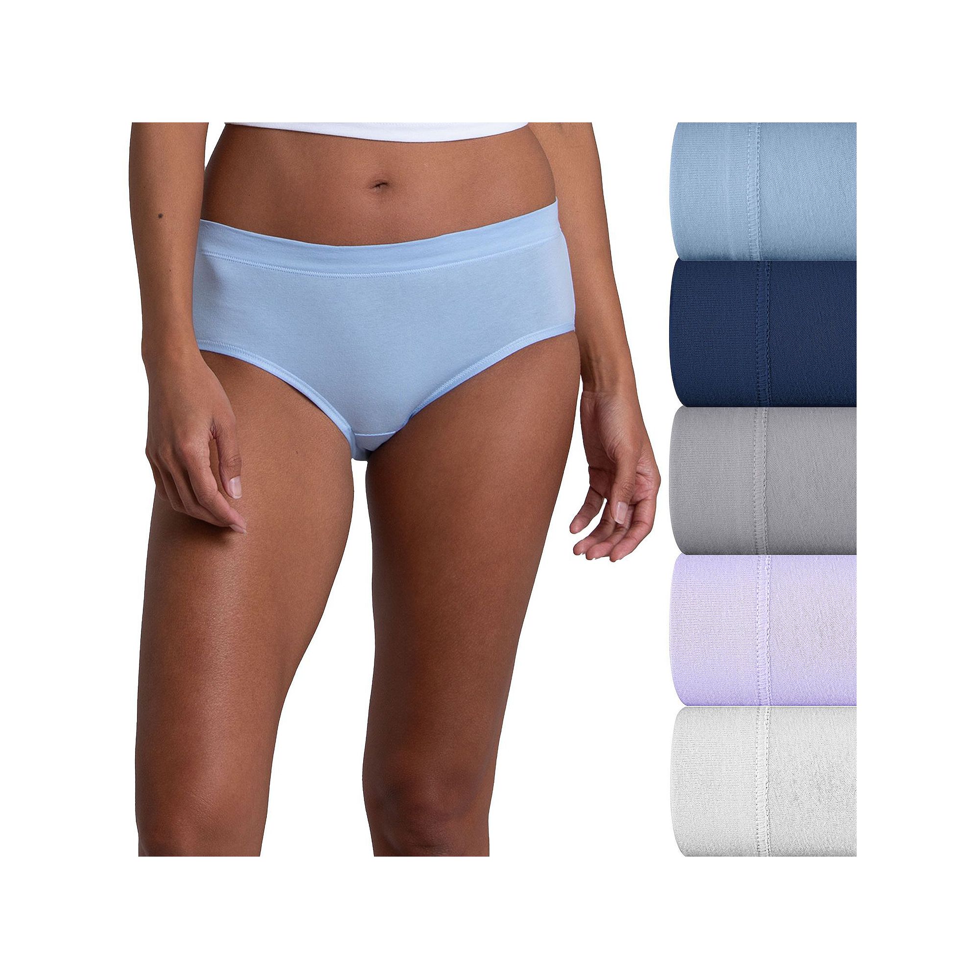 Womens Fruit of the Loom® 360 Stretch Low-Rise 5-pack Brief Panty 5DCSSLB