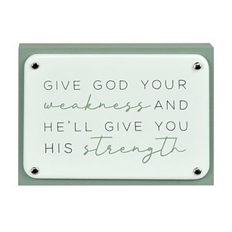 Belle Maison Give God Your Weakness 7x5 Art Box