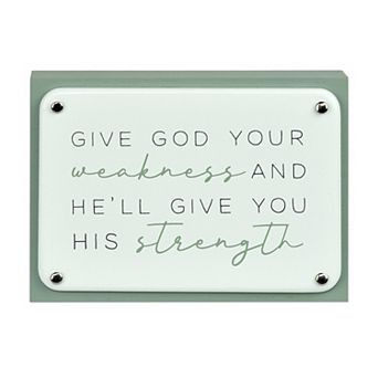 Belle Maison Give God Your Weakness 7x5 Art Box