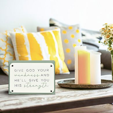 Belle Maison Give God Your Weakness 7x5 Art Box