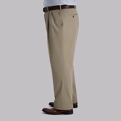 Big & Tall Haggar® Premium No-Iron Khaki Stretch Classic-Fit Pleated Expandable Waist Pants