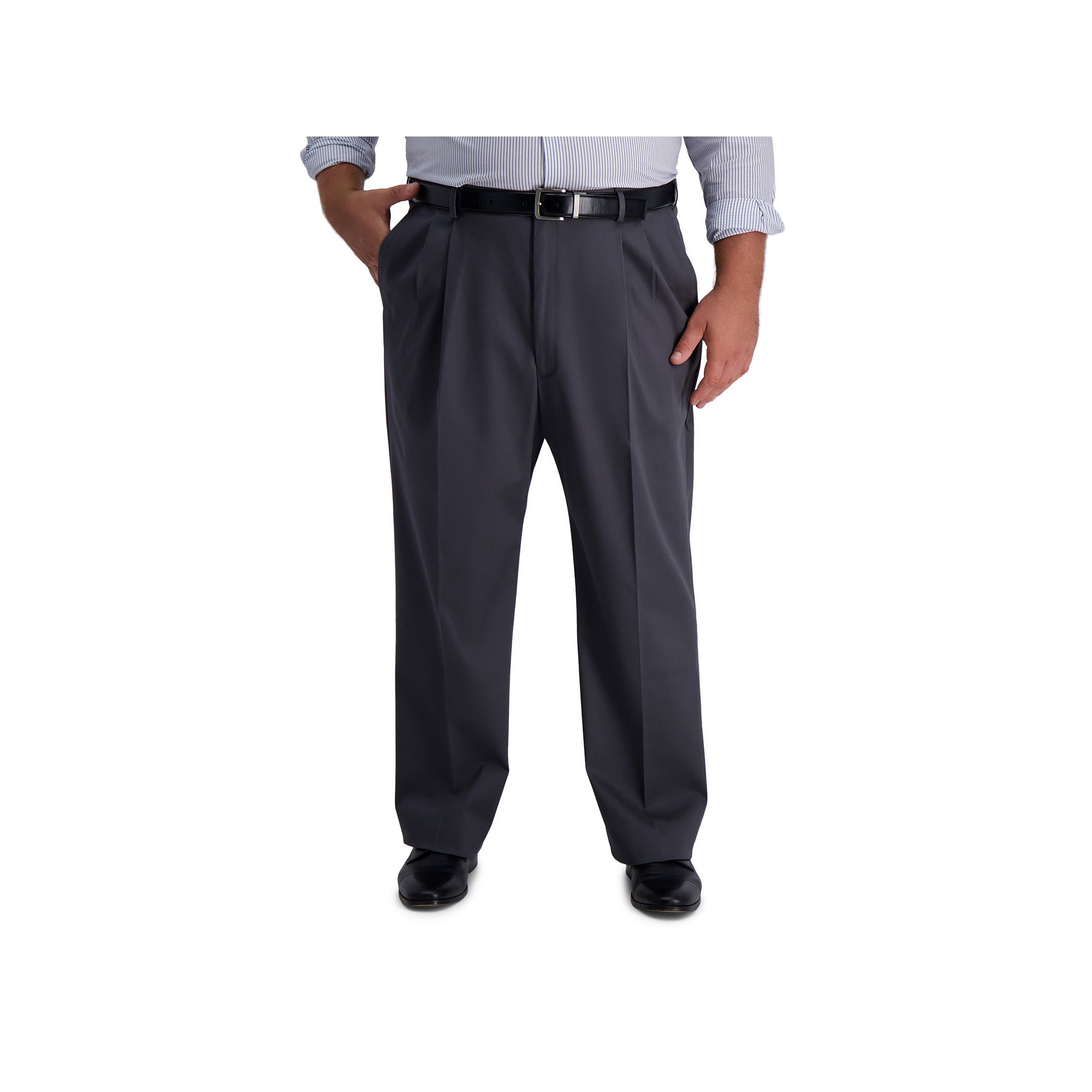 Big & Tall Haggar® Iron-Free Premium Khaki Classic-Fit Pleat Pants, Mens,
