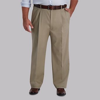 Big & Tall Haggar® Premium No-Iron Khaki Stretch Classic-Fit Pleated Expandable Waist Pants