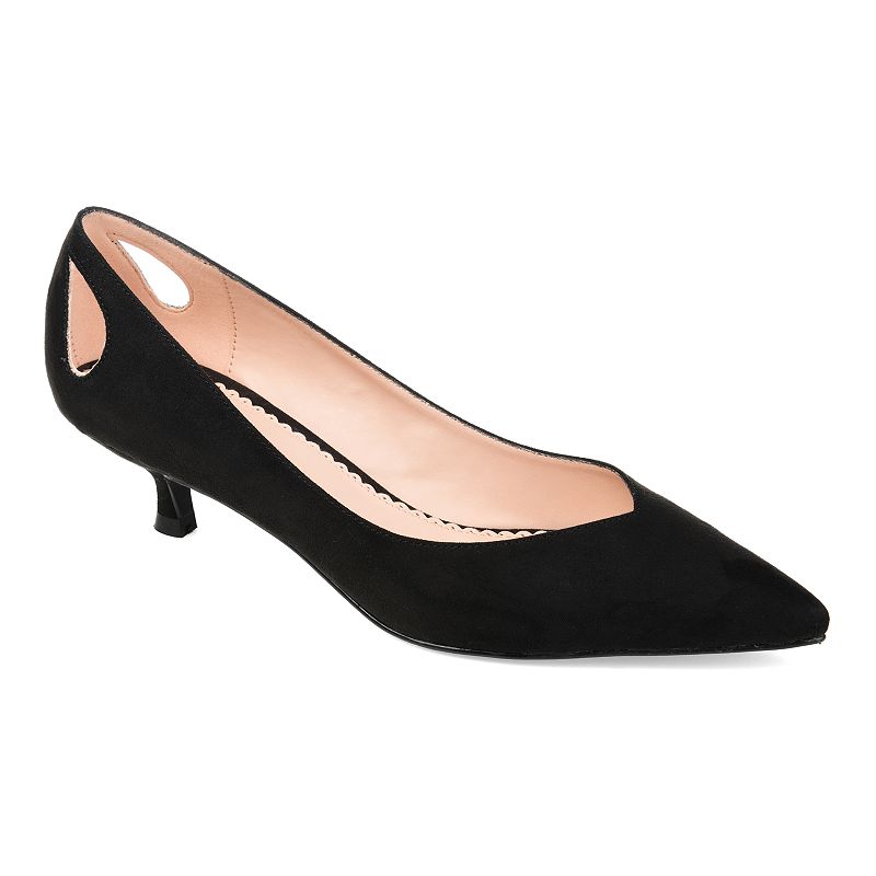 UPC 052574709711 product image for Journee Collection Goldie Women's Kitten Heels, Size: 6.5, Black | upcitemdb.com