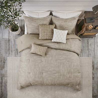 Madison Park Clayton 7-Piece Printed Seersucker Comforter Set