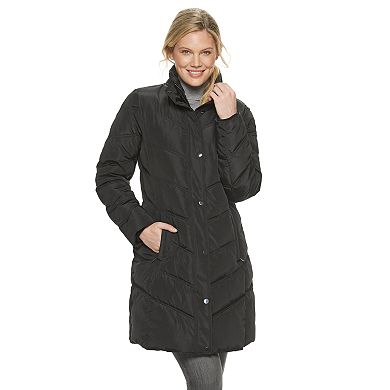 Women's TOWER by London Fog Faux-Fur Trim Puffer Coat