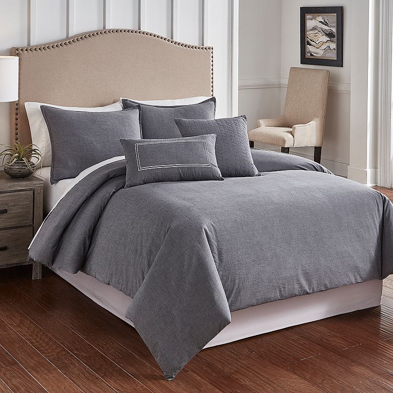 68029399 Riverbrook Home Crosswoven Comforter Set, Grey, Qu sku 68029399