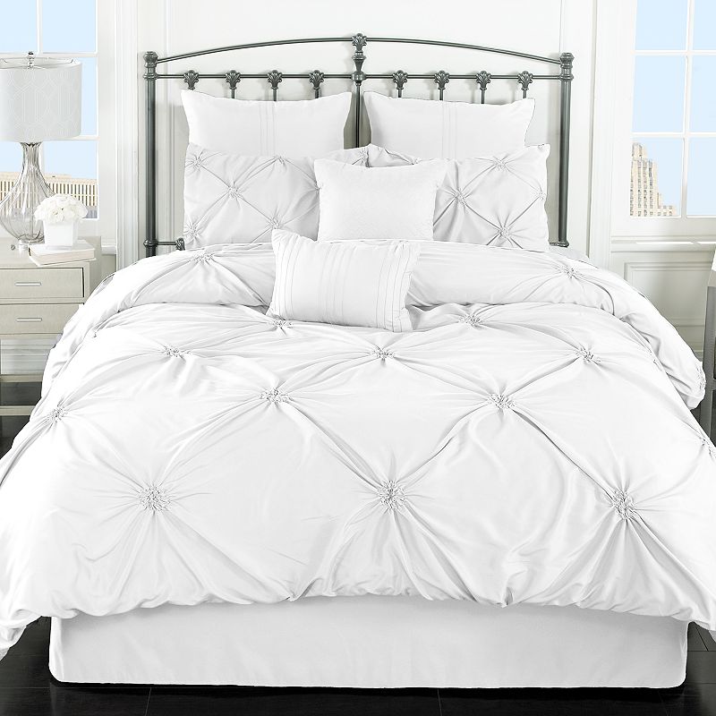 86831287 Riverbrook Home Lorraine Comforter Set, White, Kin sku 86831287