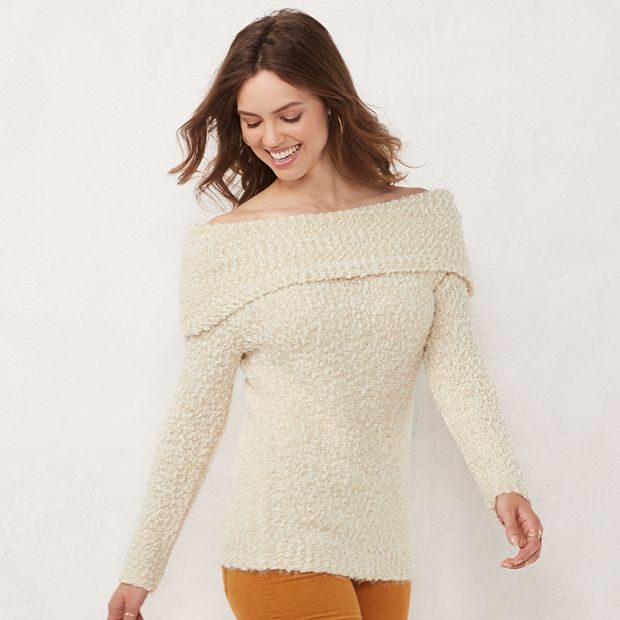 Lauren conrad off the shoulder sweater hot sale