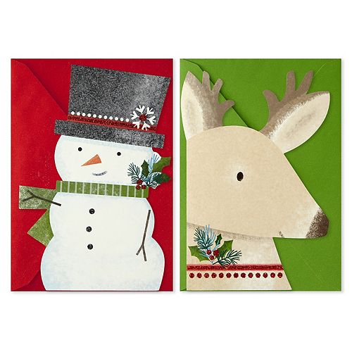 Hallmark 40-Count Reindeer &amp; Snowman Assorted Christmas Boxed Cards