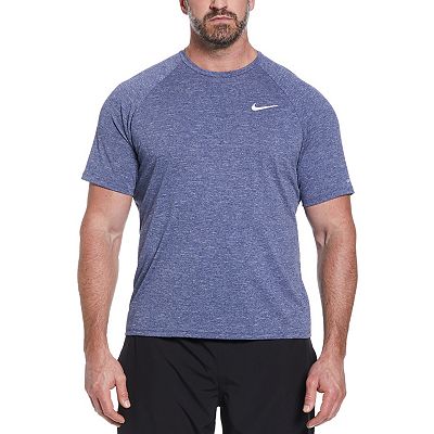 Big Tall Nike Dri-FIT UPF 40+ Heathered Hydroguard Swim Top